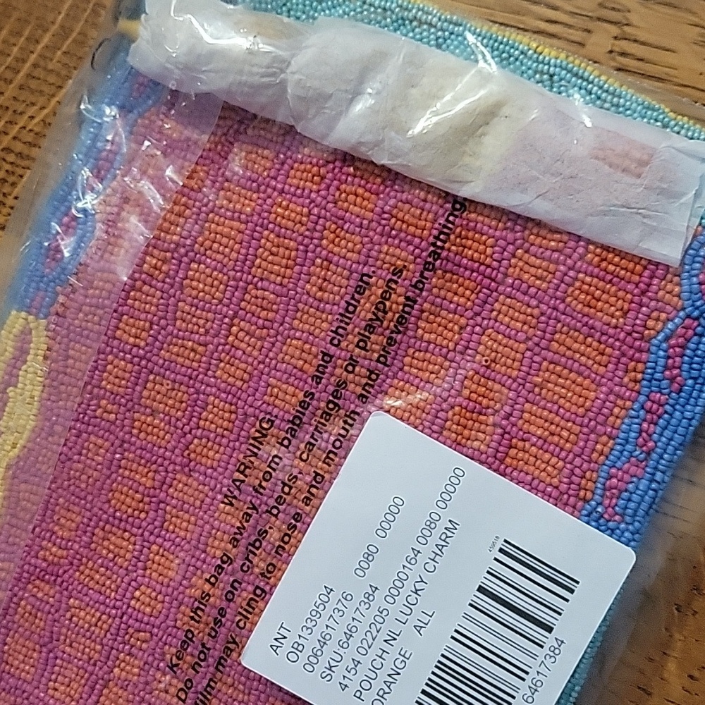 Anthropologie x Natalie Lete Beaded Lucky Charm "Long Life" Clutch - multi-color - Picture 10 of 10